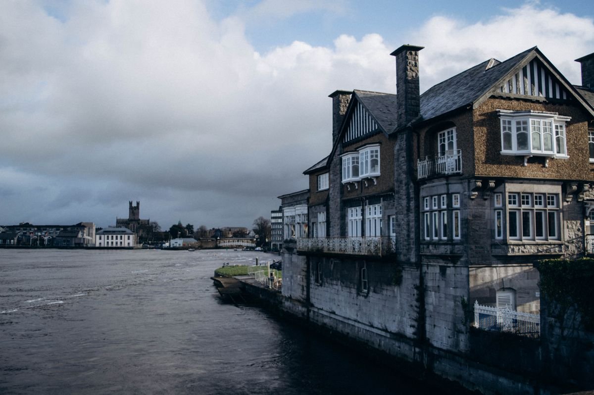 Irish riverside town on the water, an easy base near the Cuilcagh boardwalk
