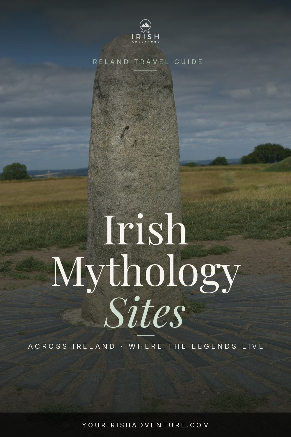 Hill of Tara green mounds under a wide sky, ancient Irish mythology site in Ireland