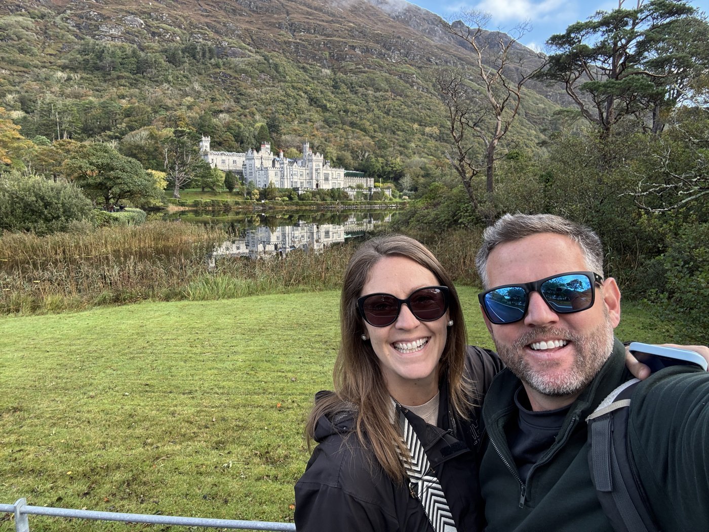 Kylemore Abbey reflected in its lake in Connemara