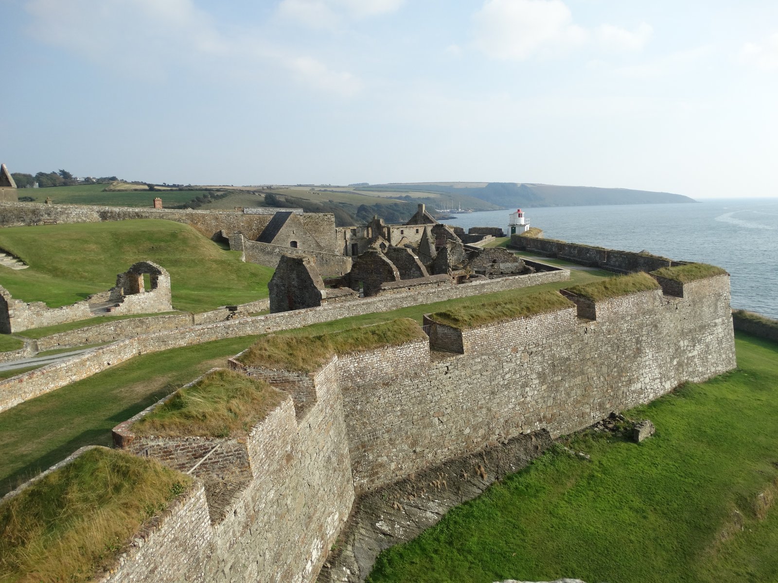 Charles Fort star-shaped walls above Kinsale harbour at the end of the Scilly Walk in West Cork