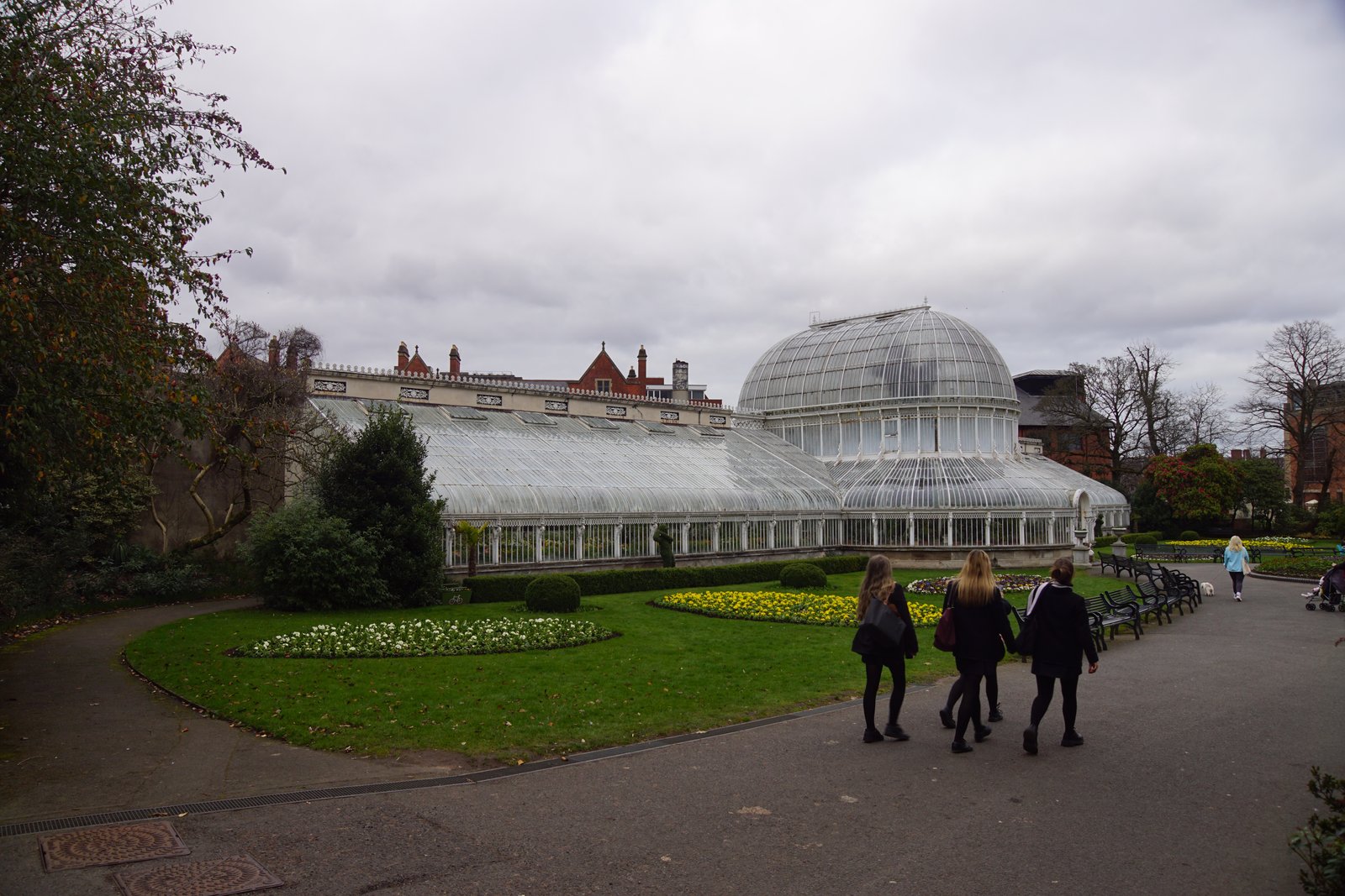 The cast-iron Palm House in Belfast Botanic Gardens