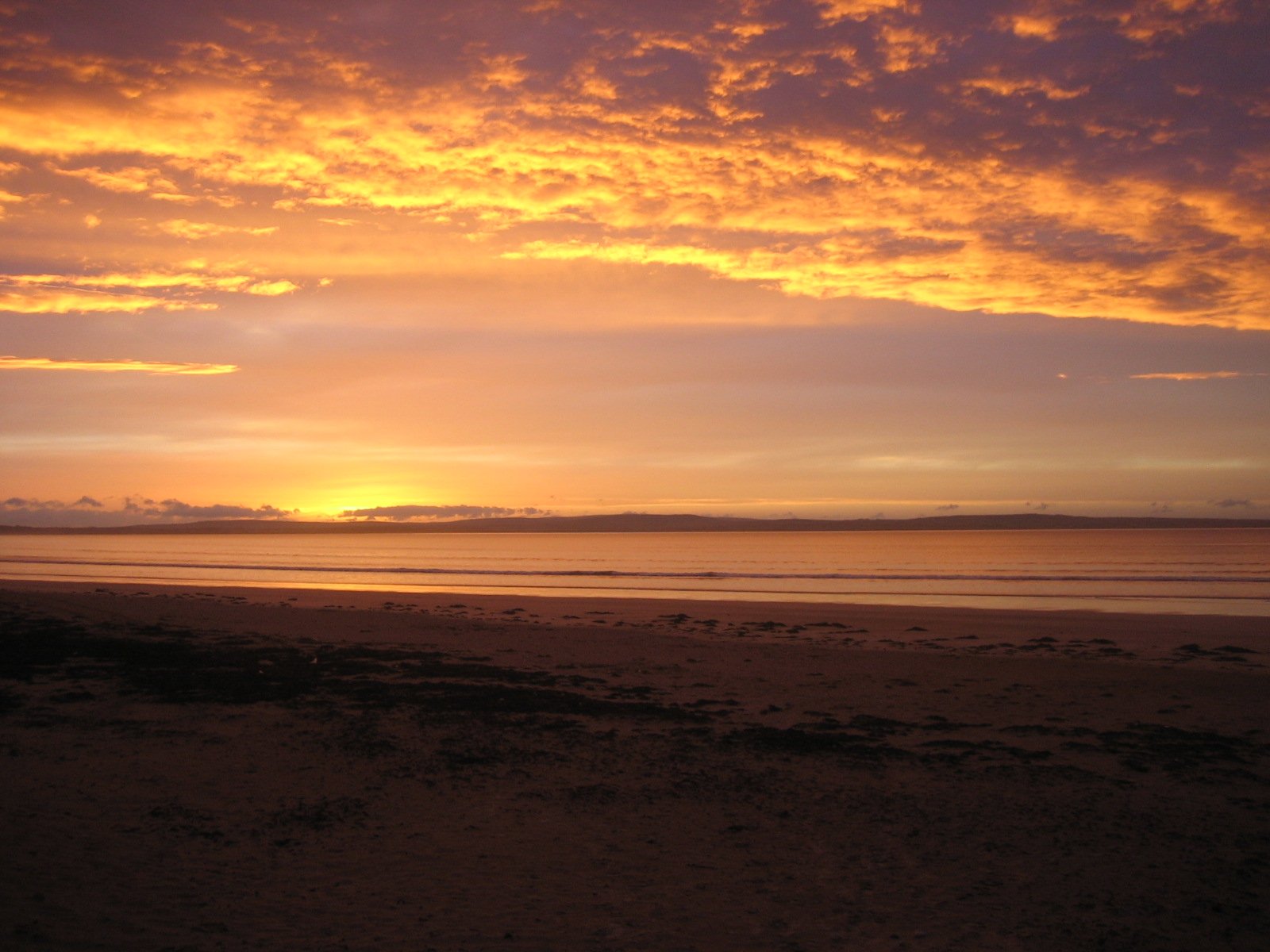 Enniscrone strand at sunset