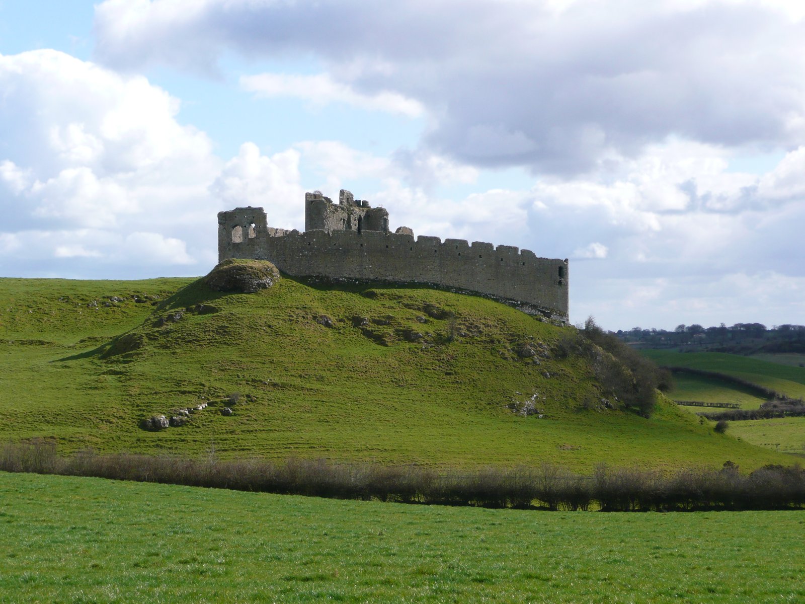 Castle Roche Norman gatehouse ruin on a crag near Dundalk in County Louth