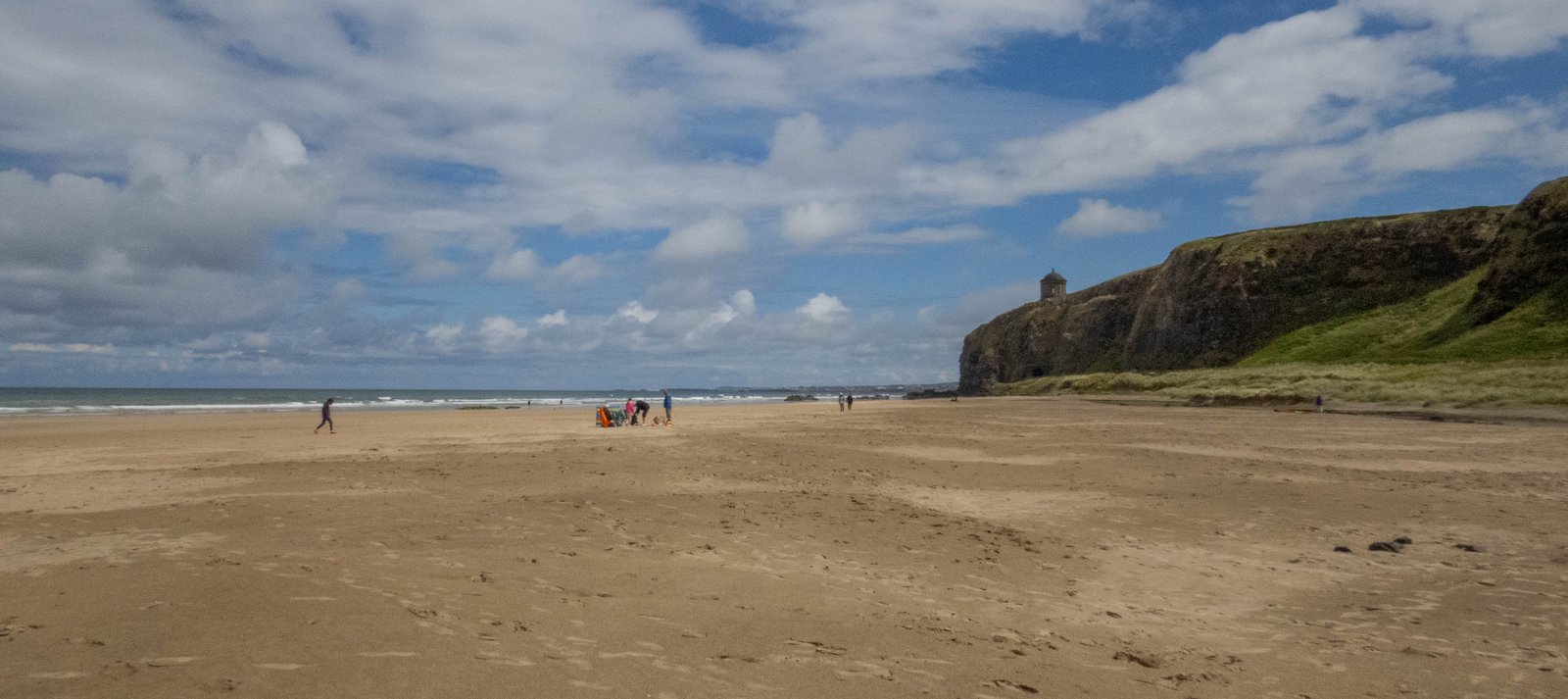 Downhill Beach with Mussenden Temple on the cliff above