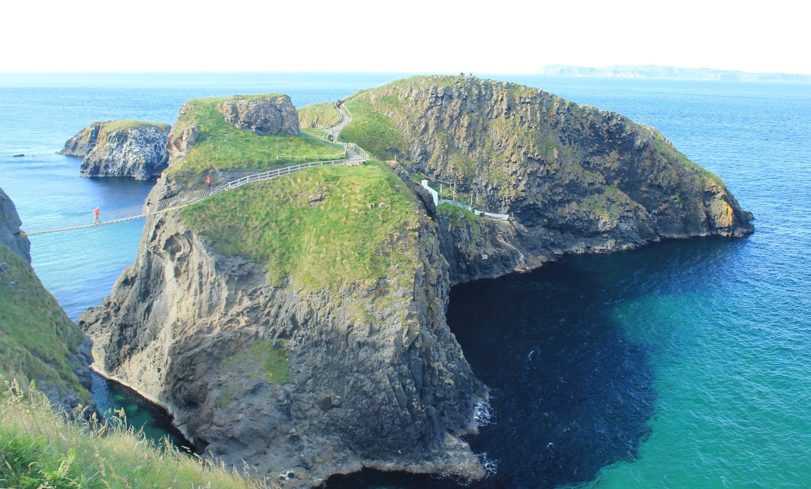 The Carrick-a-Rede rope bridge on the Antrim coast
