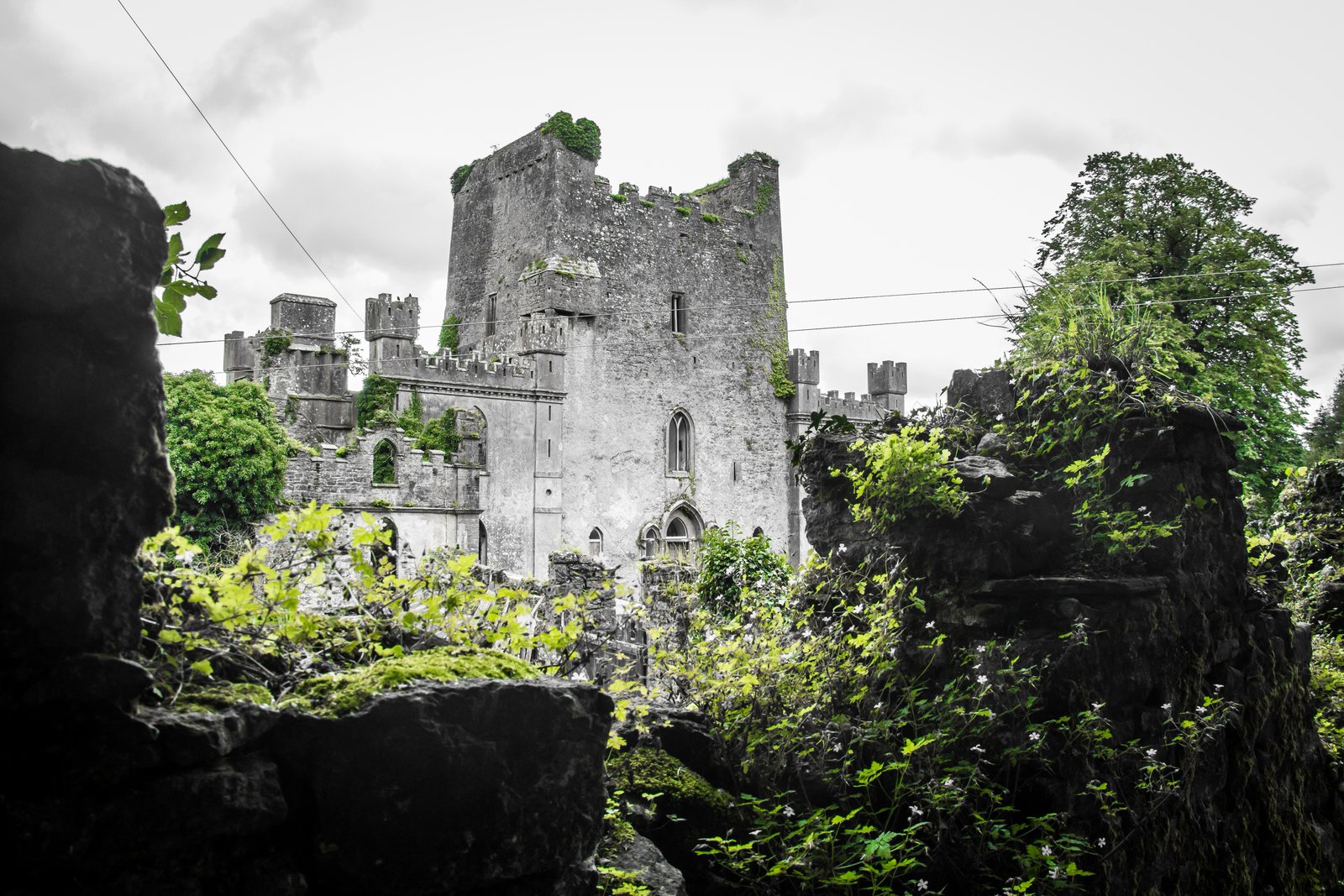 Leap Castle tower house ruin in County Offaly