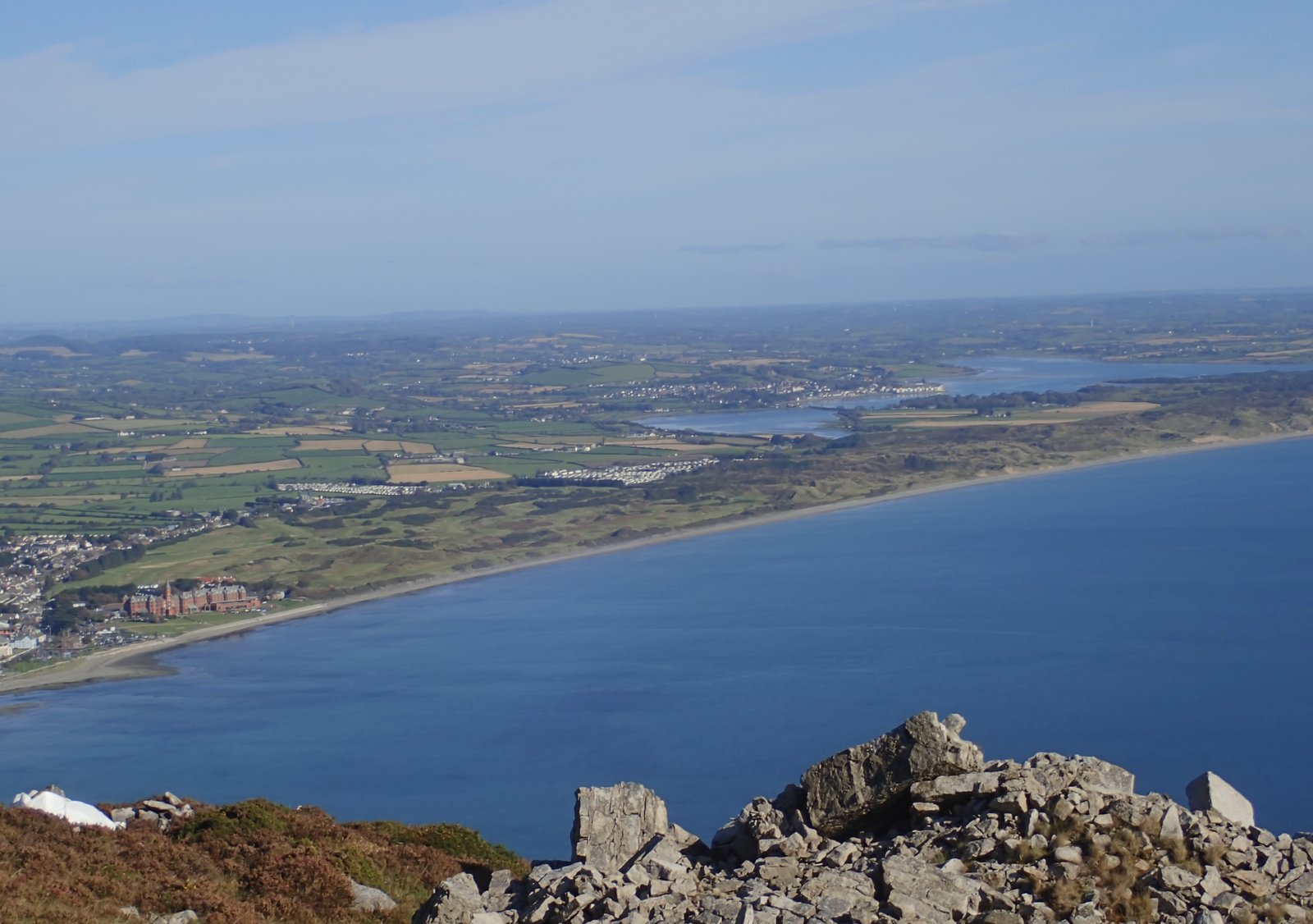 Coastal view over Royal County Down links and Dundrum Bay