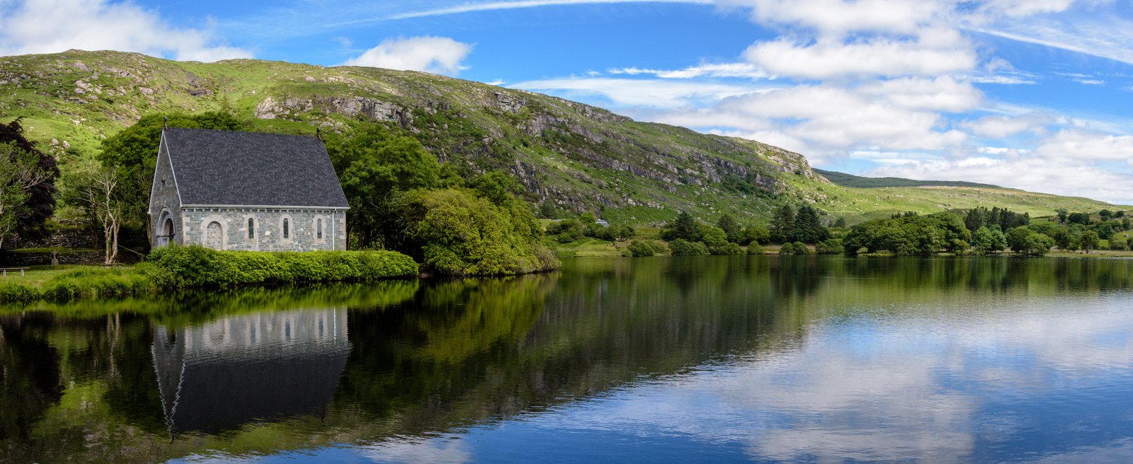 St Finbarr's Oratory on the lake island at Gougane Barra