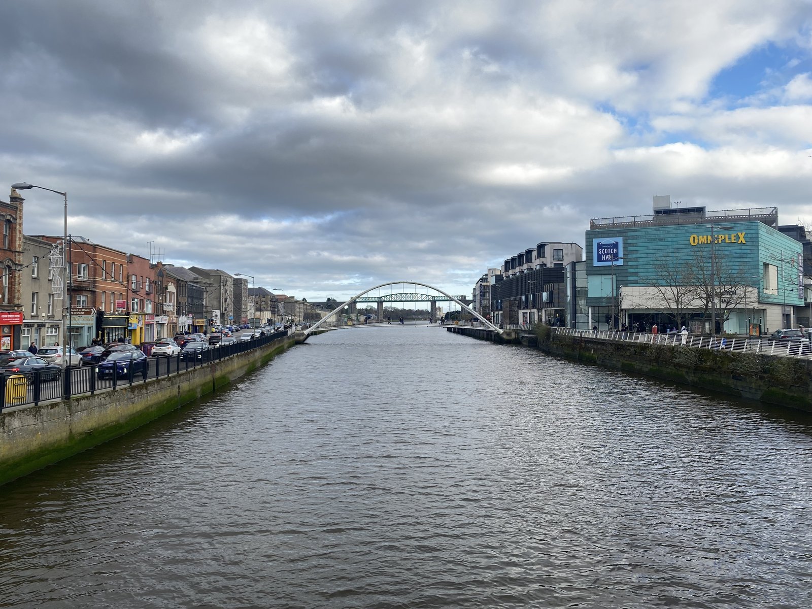 The River Boyne flowing through Drogheda in County Meath