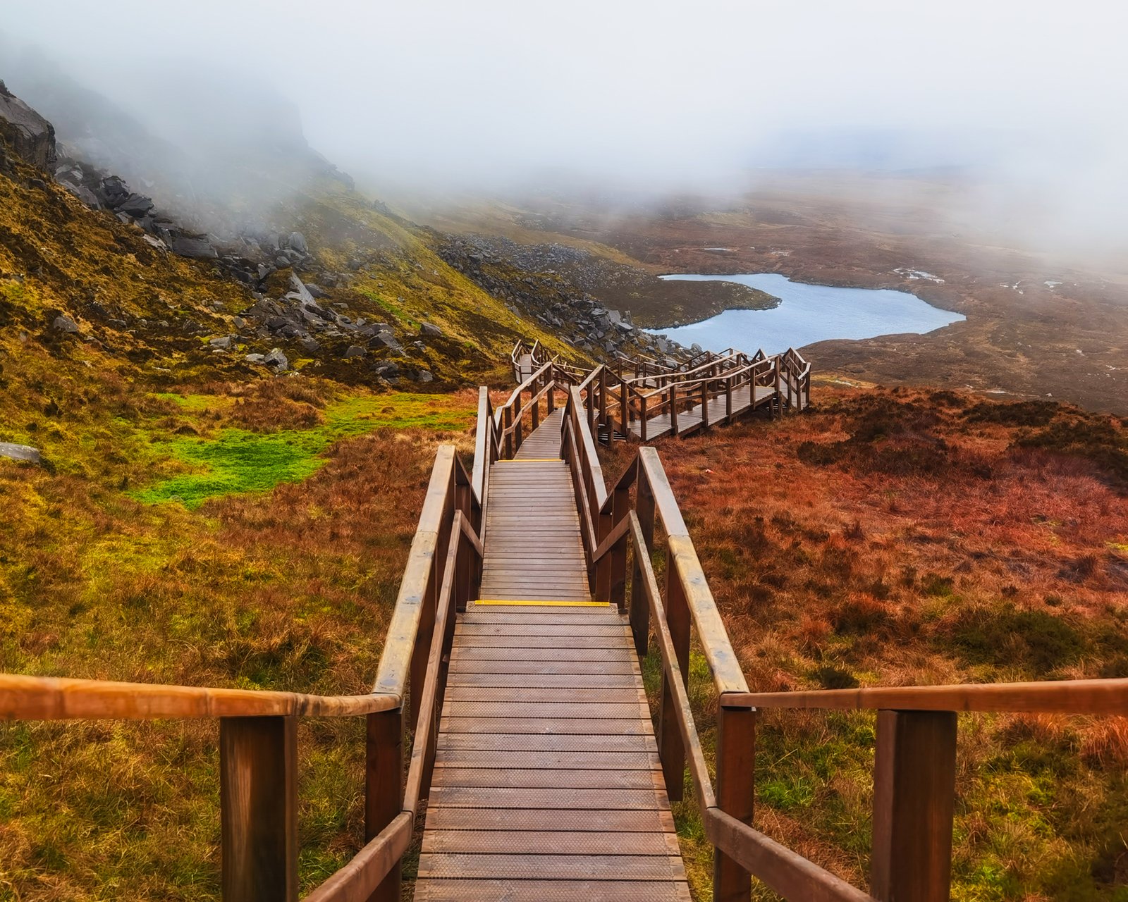 View back over the blanket bog from the top of the Cuilcagh Stairway to Heaven