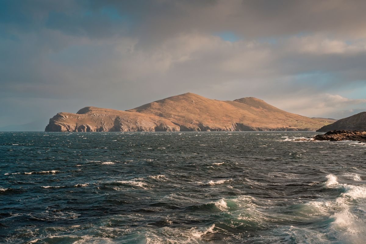 Achill headland dropping into the Atlantic near Keem Bay
