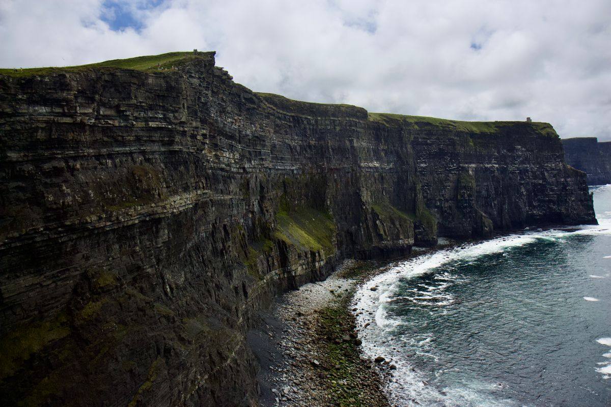 The Cliffs of Moher rising above the Atlantic near Doolin