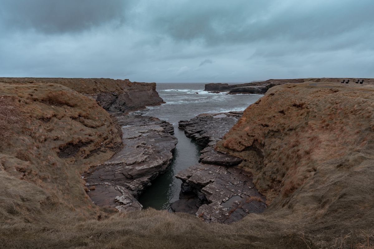 Quiet rugged coastline on the Loop Head peninsula in County Clare