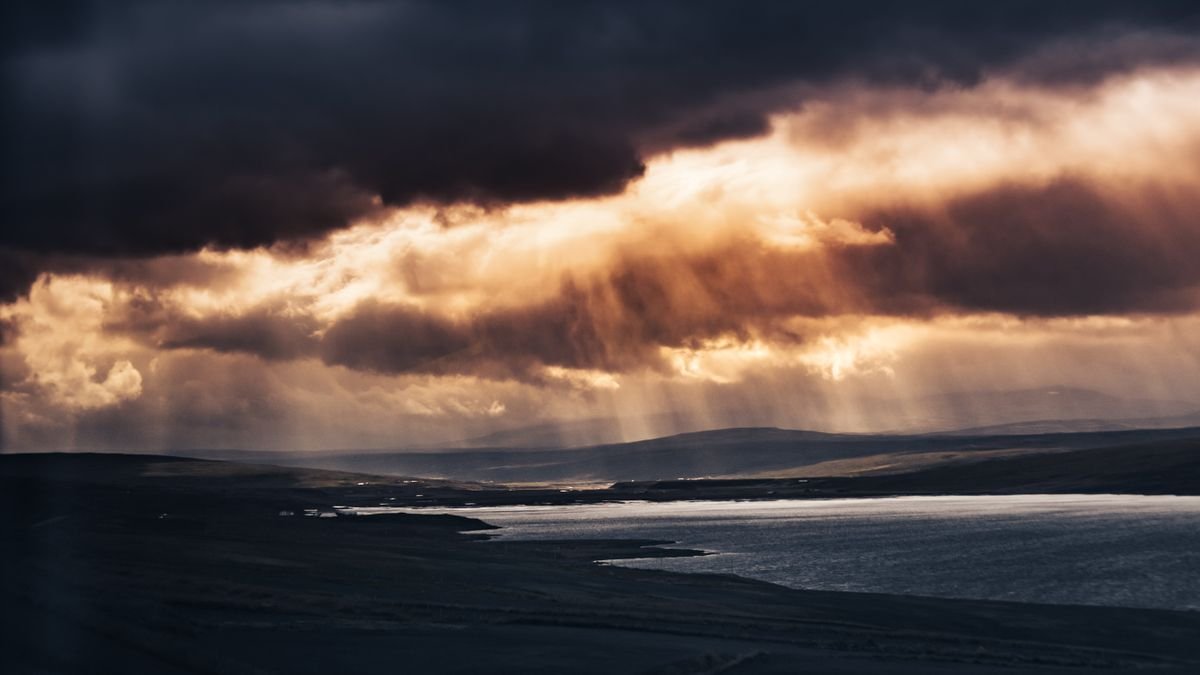 dramatic light breaking over the coast of County Mayo