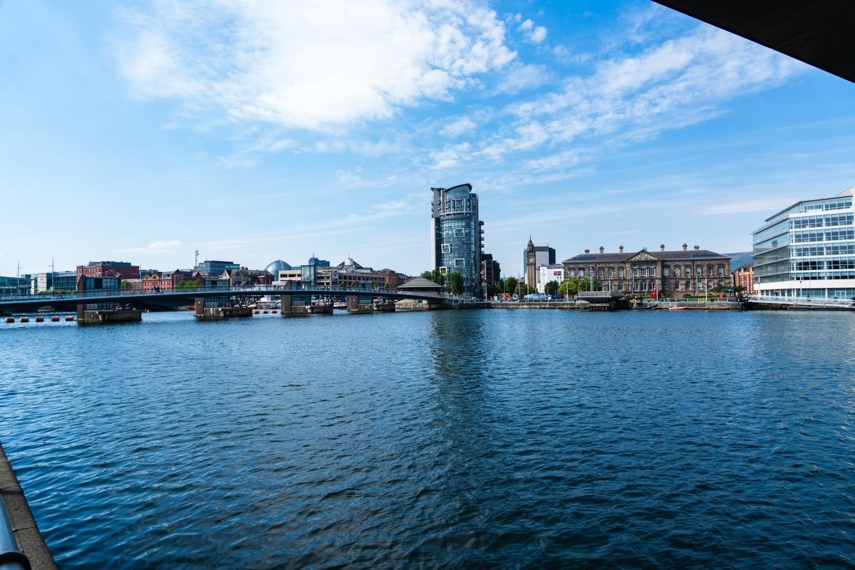 The Belfast waterfront along the River Lagan