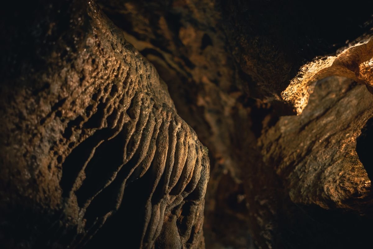 Rock formations inside the Marble Arch Caves near the Cuilcagh boardwalk trailhead