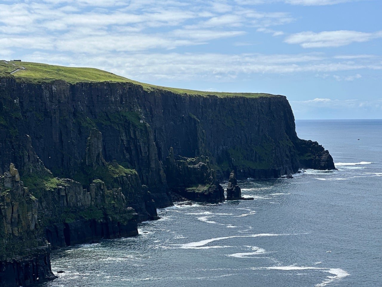 The Cliffs of Moher rising above the Atlantic on the Clare coast