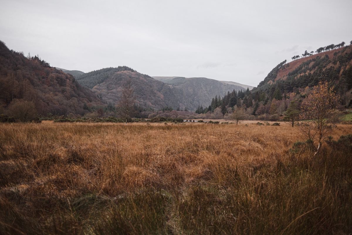 Glendalough valley in the Wicklow Mountains