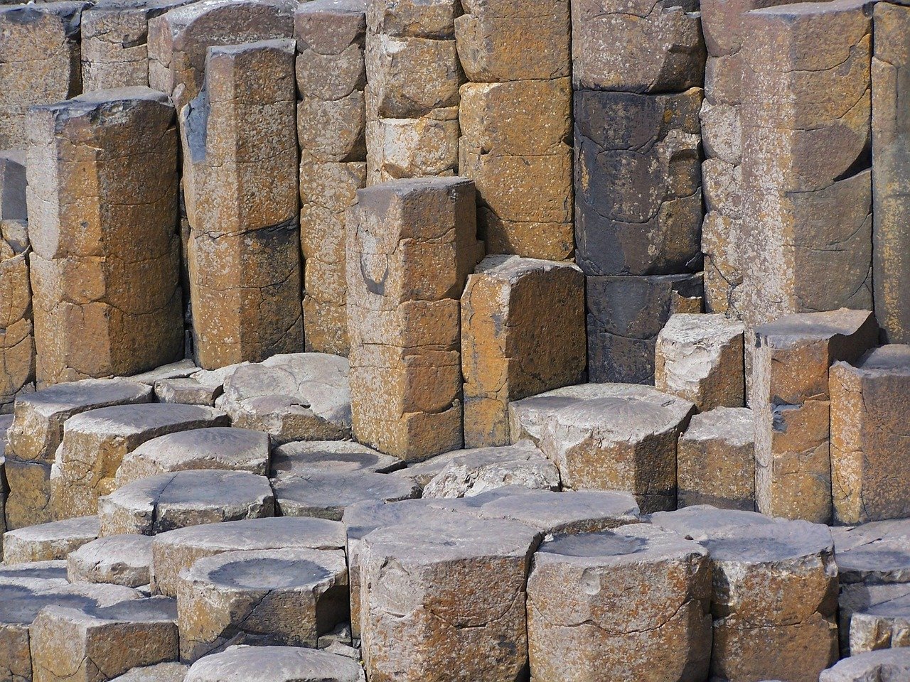Basalt columns of the Giant's Causeway on the Antrim coast