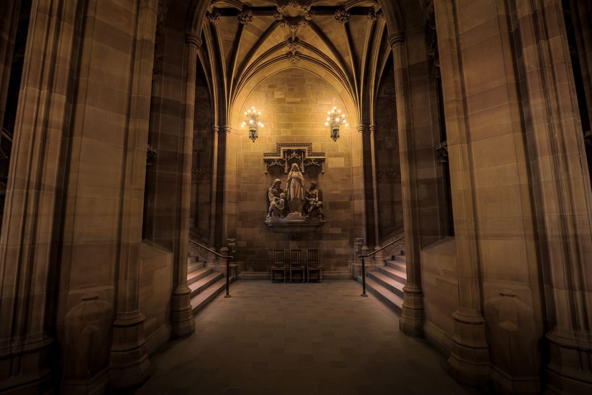 Stone great hall interior like the sets on the Game of Thrones Studio Tour