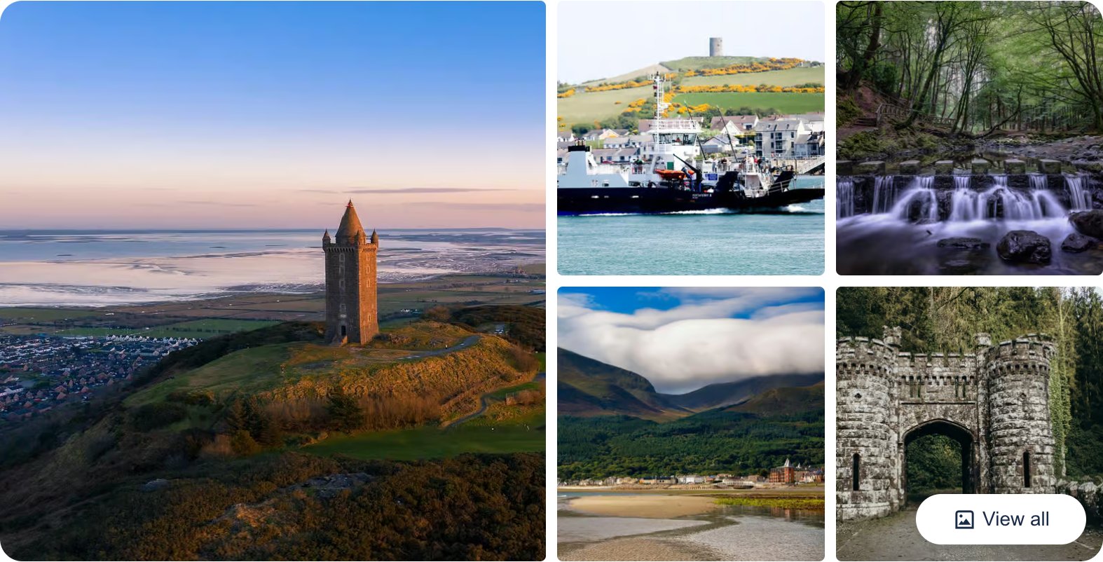 Belfast, St Patrick, Mourne Mountains and Coast Tour