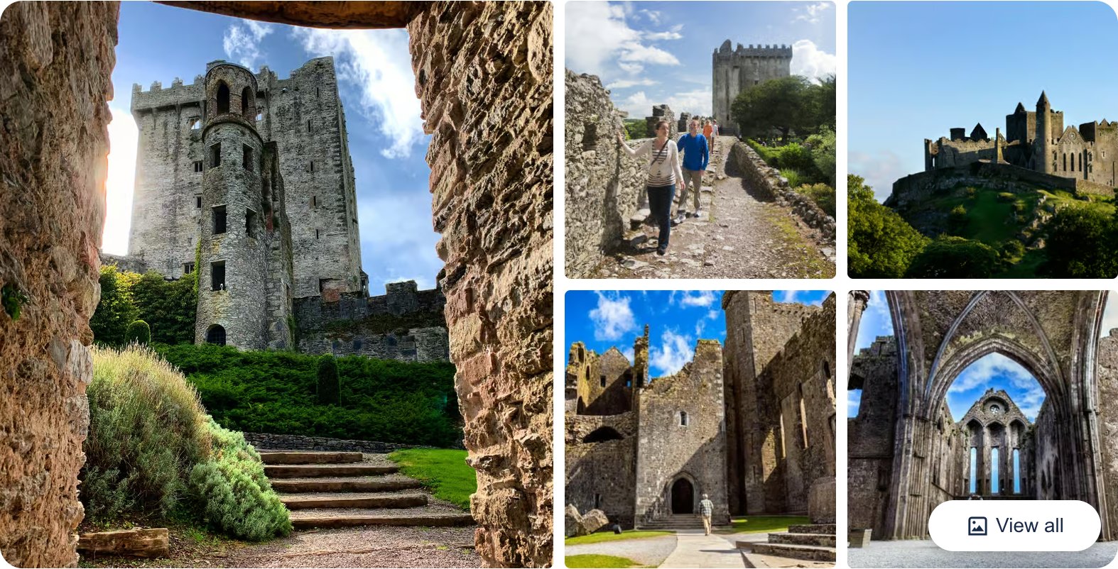 Blarney Castle, Rock of Cashel and Cahir Castle Day Tour from Dublin