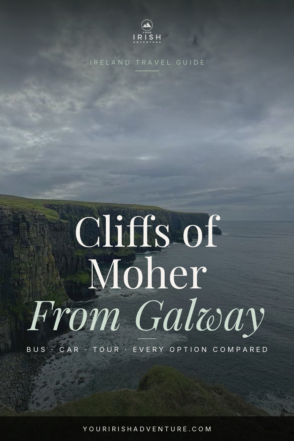 Cliffs of Moher rising over the Atlantic with a guide to reaching them from Galway