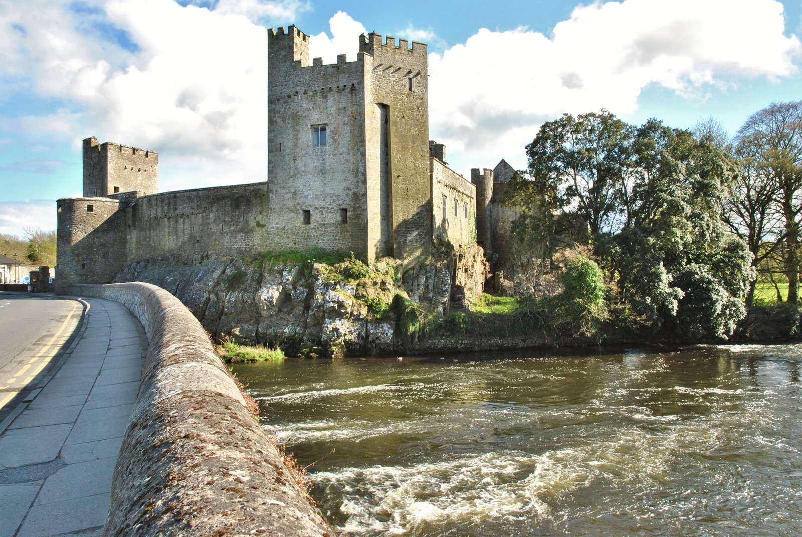 Cahir Castle on its rocky island in the River Suir in County Tipperary
