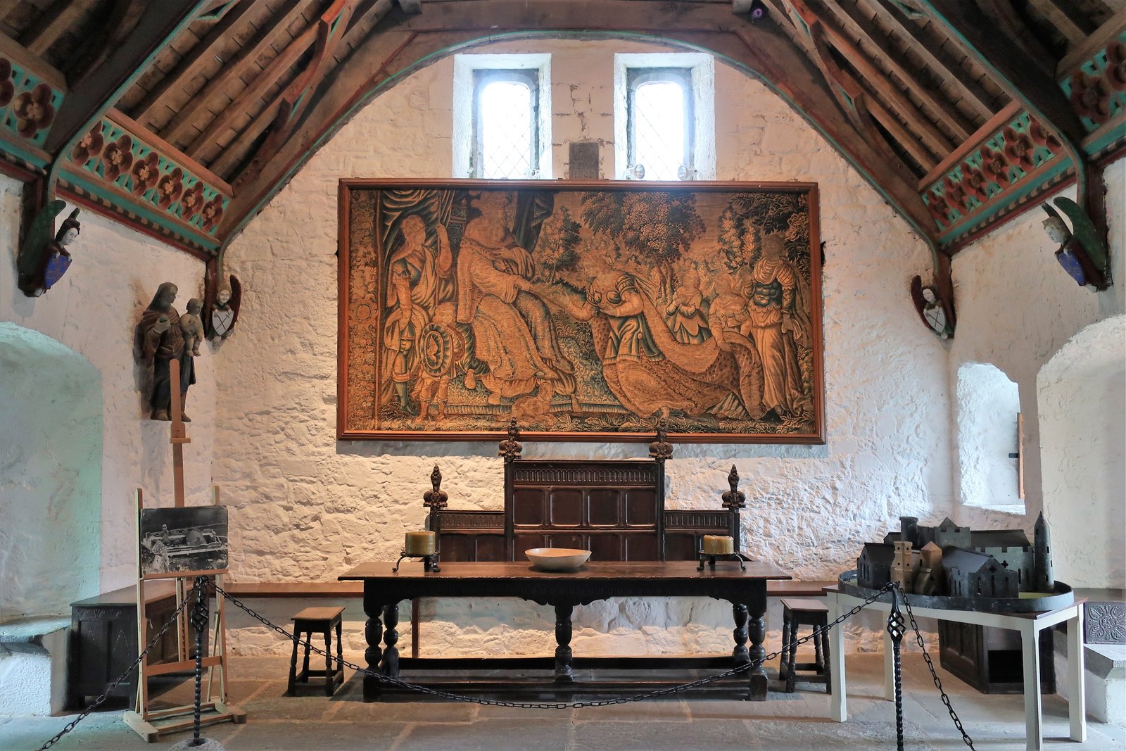The restored interior of the Hall of the Vicars Choral at the Rock of Cashel