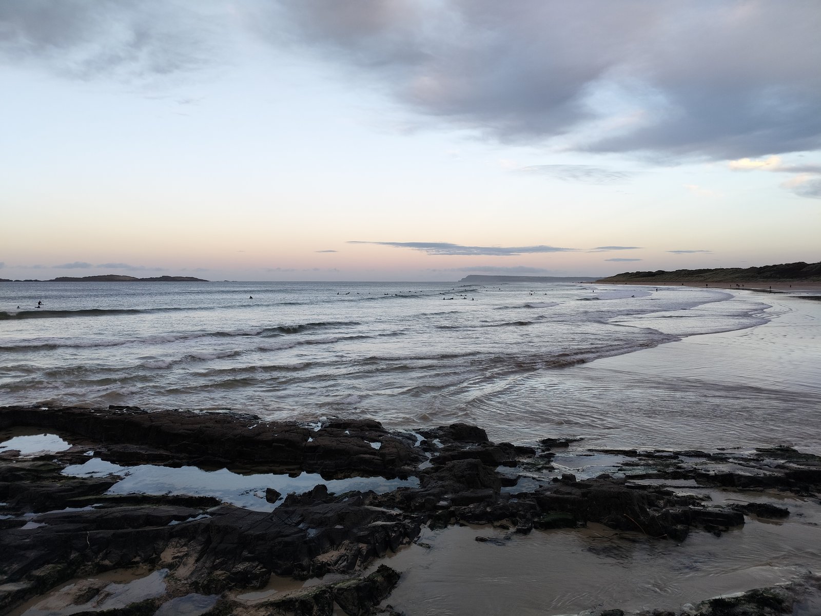 The long sandy strand at Portrush on the Causeway Coast in County Antrim