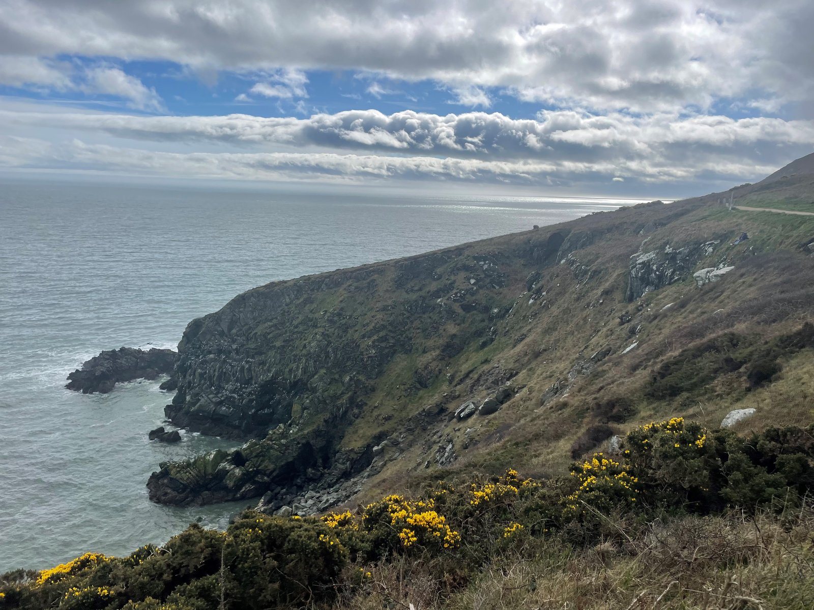 The Howth cliff path along the coast north of Dublin