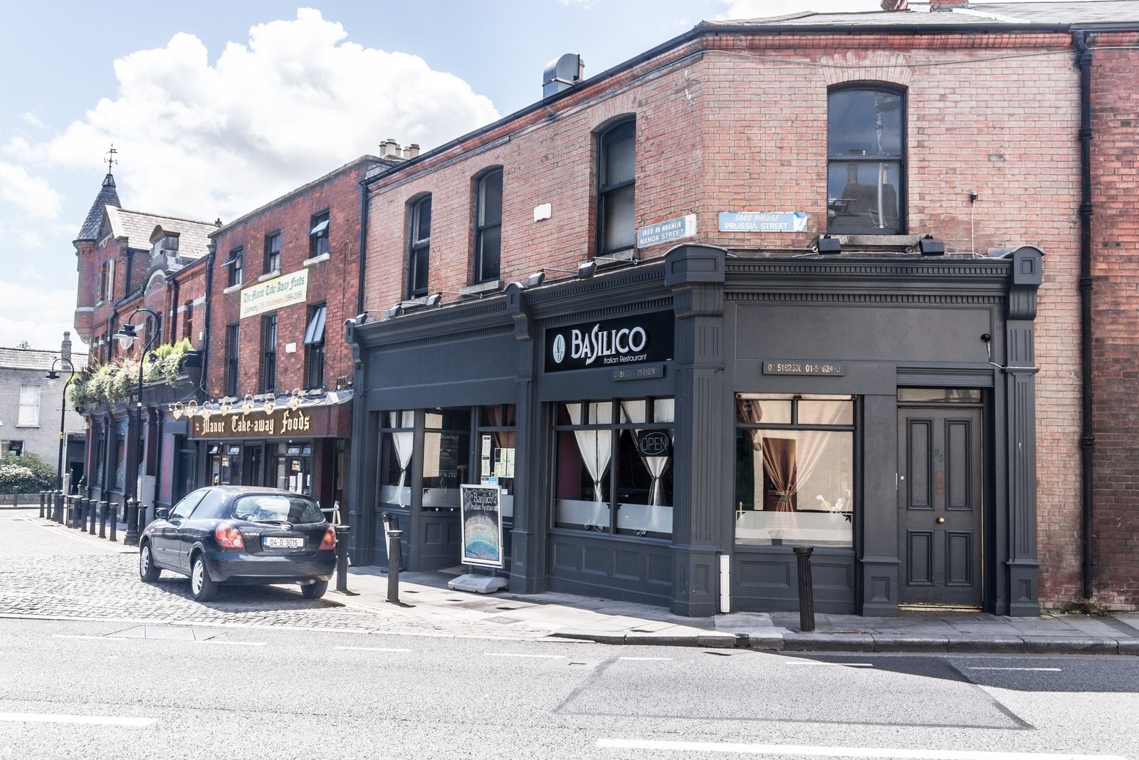 A corner pub on a red-brick street in Stoneybatter Dublin