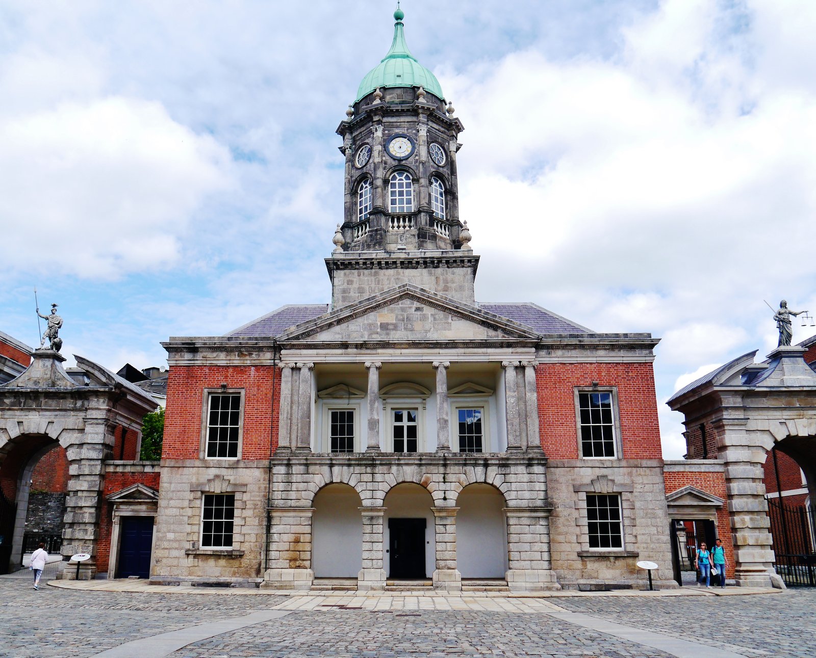 Bedford Tower green clock dome at Dublin Castle