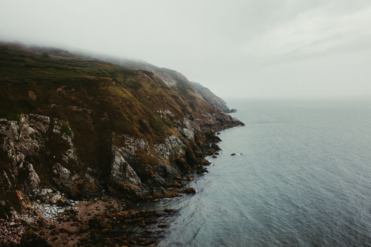 Howth cliffs dropping to the sea near Dublin