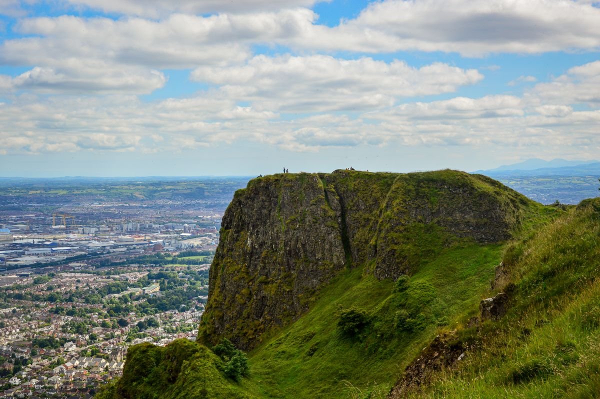 The view over Belfast and Belfast Lough from the Divis and Black Mountain ridge