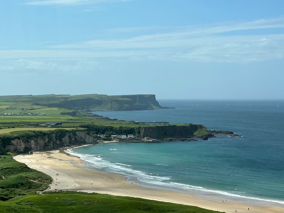 Beach and cliffs on the walk near Ballintoy on the Causeway Coast