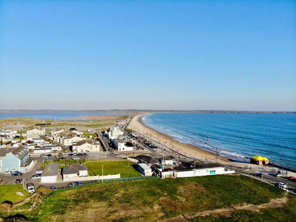 Ardmore along its long strand on the County Waterford coast