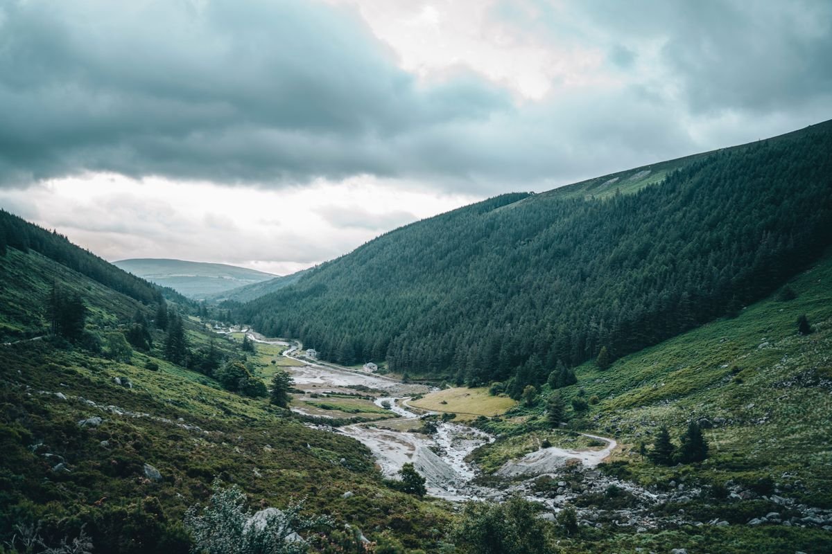 A valley deep in the Wicklow Mountains, the easiest wild scenery you'll reach from Dublin