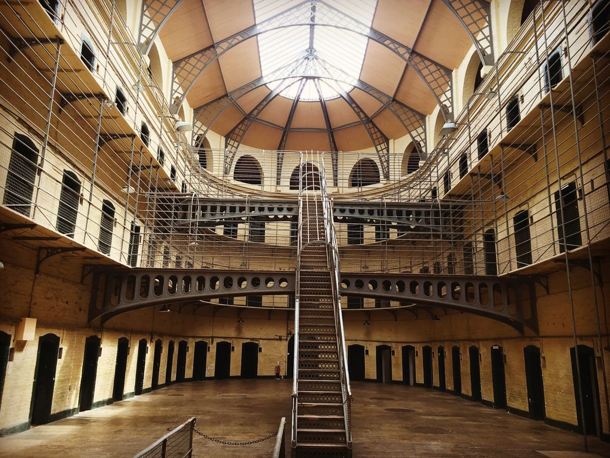 The East Wing interior of Kilmainham Gaol in Dublin