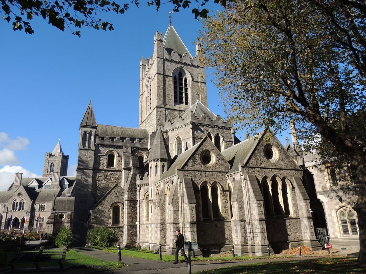Christ Church Cathedral in Dublin on a sunny day