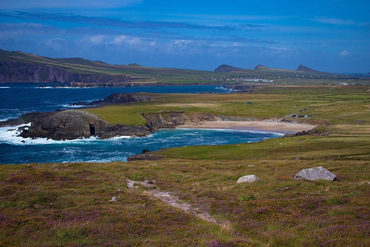 The western edge of the Dingle Peninsula where the road meets the sea