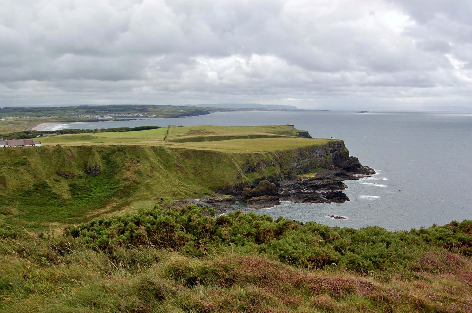 A wide, empty view along the Causeway Coast headland