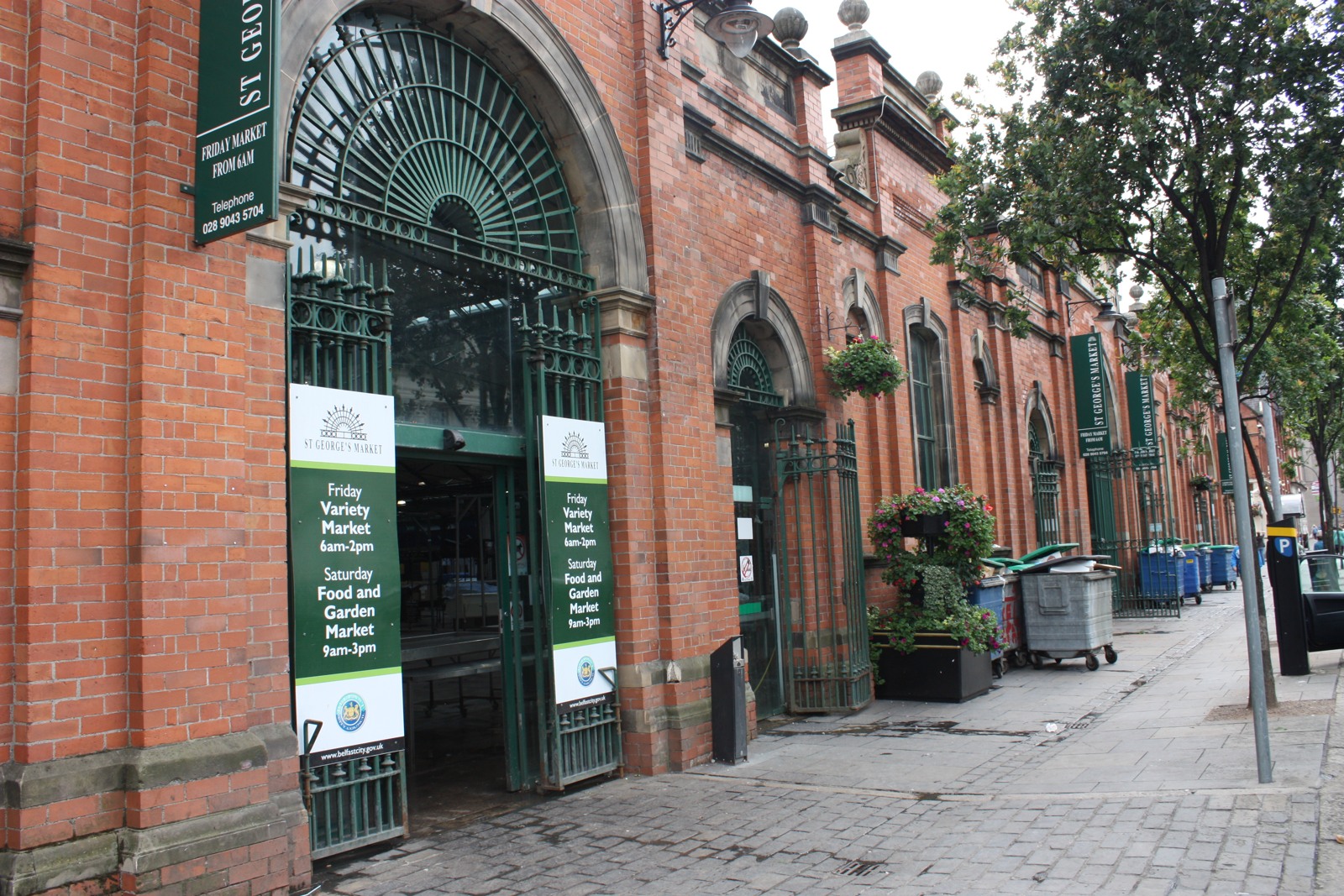 The red-brick entrance to St George's Market in Belfast