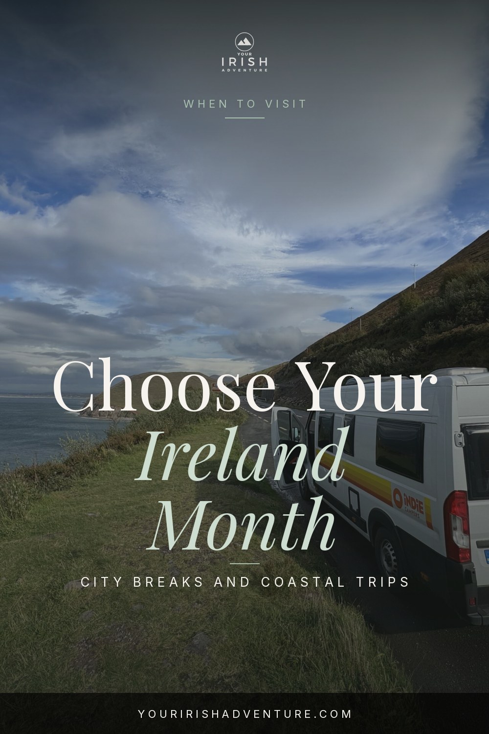 Ireland travel month guide with a Kerry coastal road