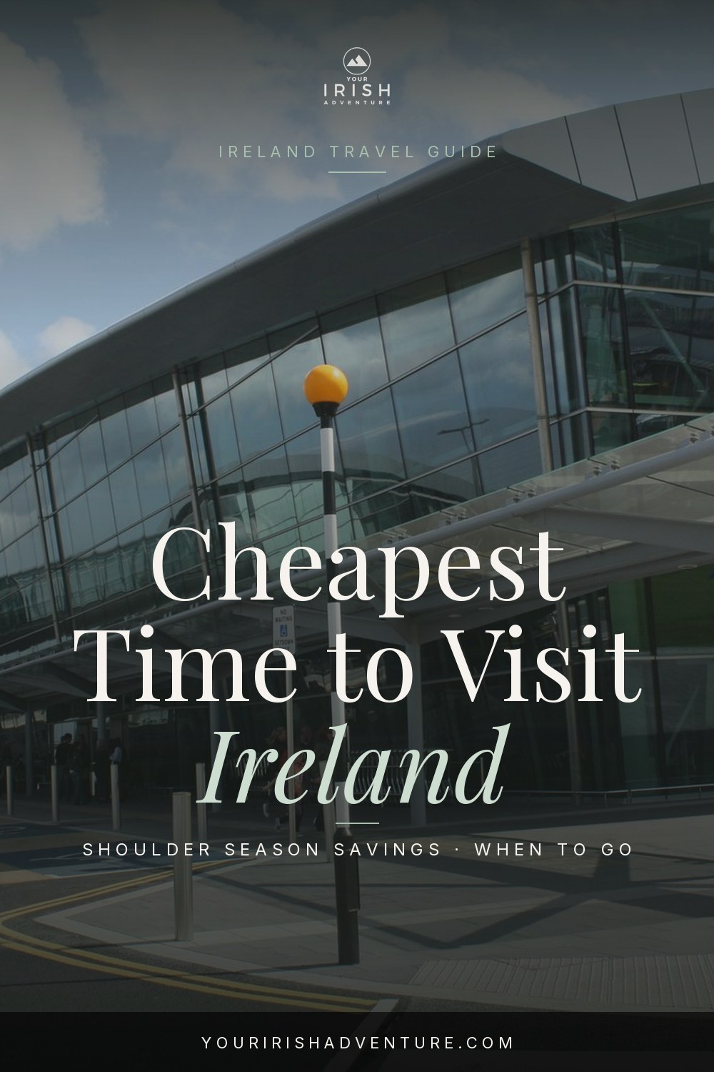 Green Irish coastline under grey autumn skies with a guide to the cheapest time to visit Ireland