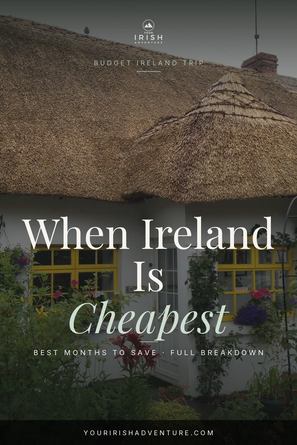 Quiet Irish country road and stone walls with tips on the cheapest months to travel to Ireland on a budget