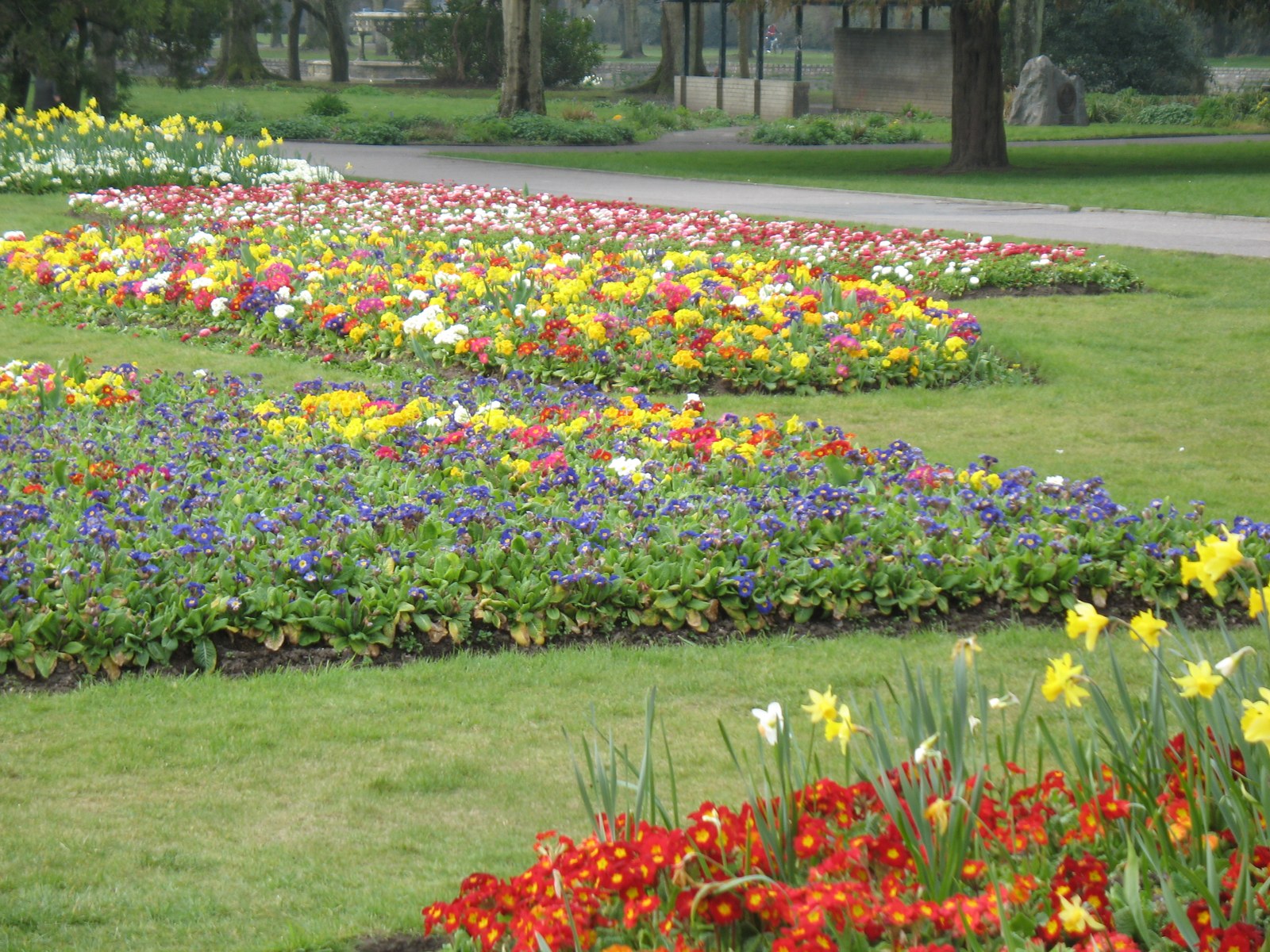 Flower beds and lawns at Fitzgerald Park in Cork