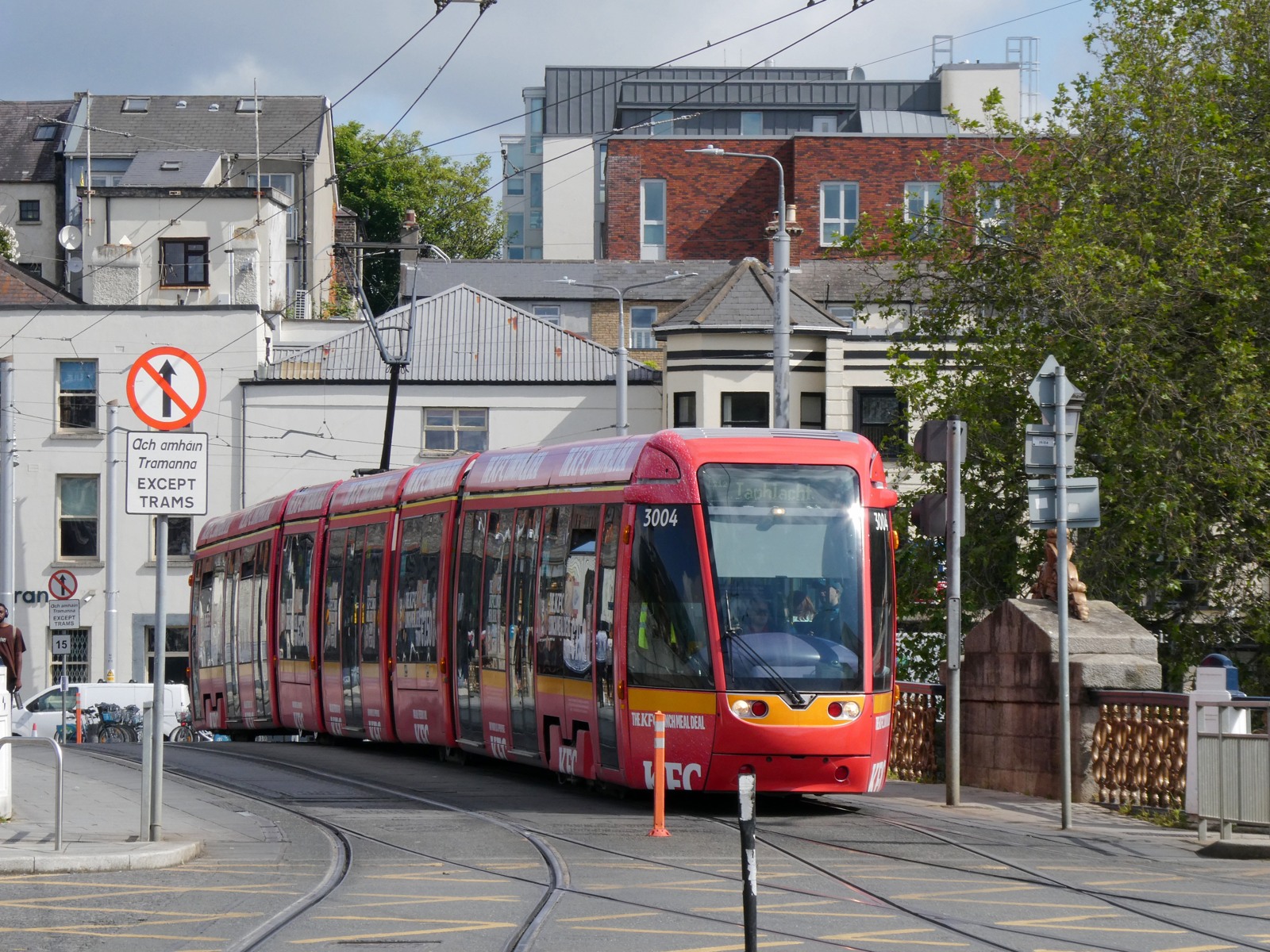 Luas tram near Dublin Heuston station