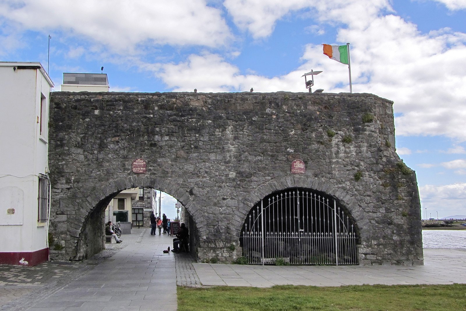 The Spanish Arch and its two stone arches in Galway