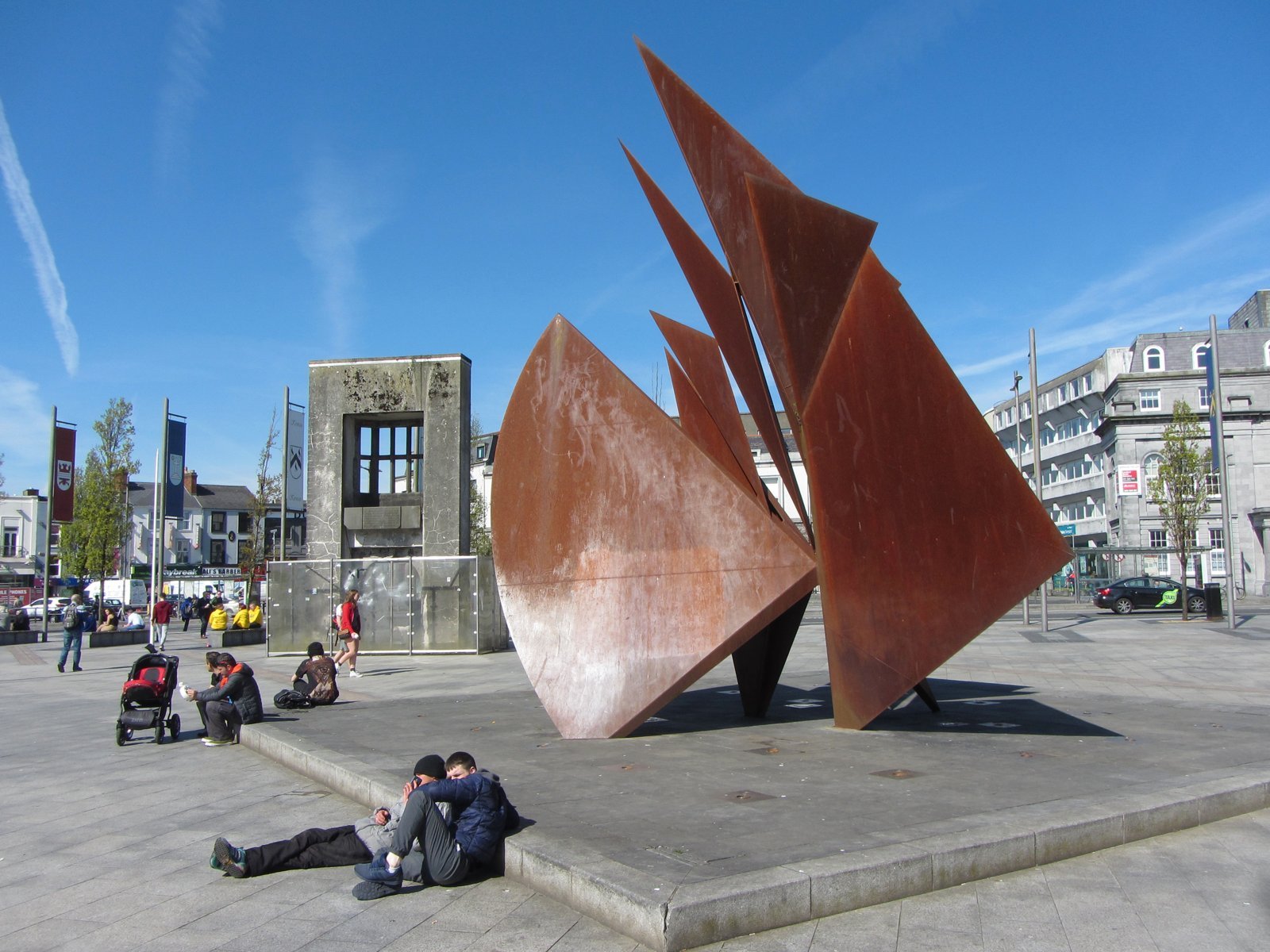 The Galway Hooker sculpture in Eyre Square